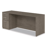 Alera Seville Series Credenza with Pedestal, Left Pedestal, 72w x 24d x 29h, Walnut (ALESVLSPC7224WA) Each