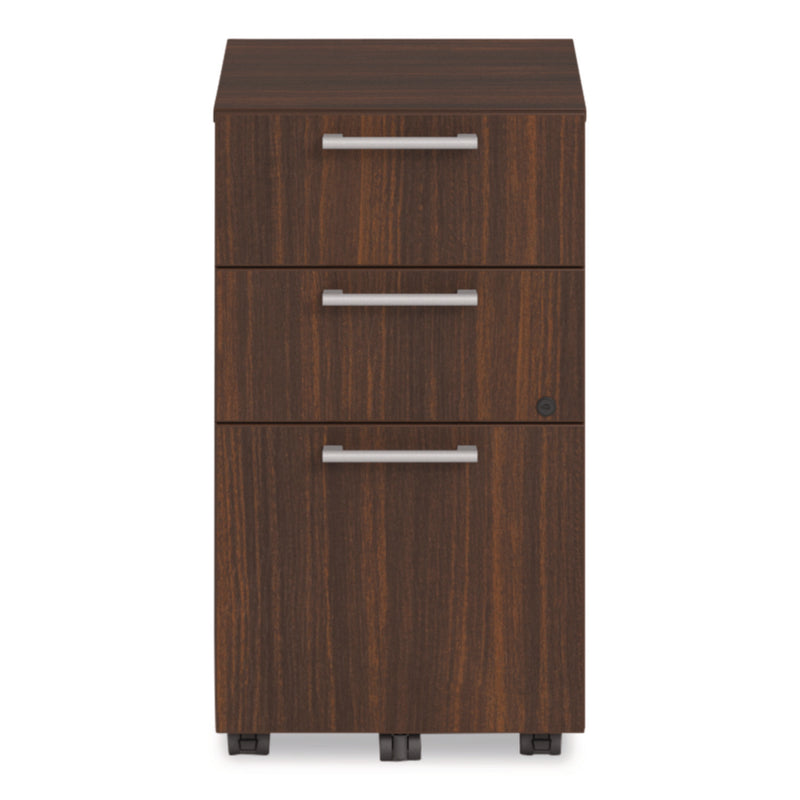 Alera Seville Series Mobile Pedestal, Left/Right, 3-Drawer: Box/Box/File, Legal, Mahogany, 15" x 18" x 27" (ALESVMPBBFMY) Each