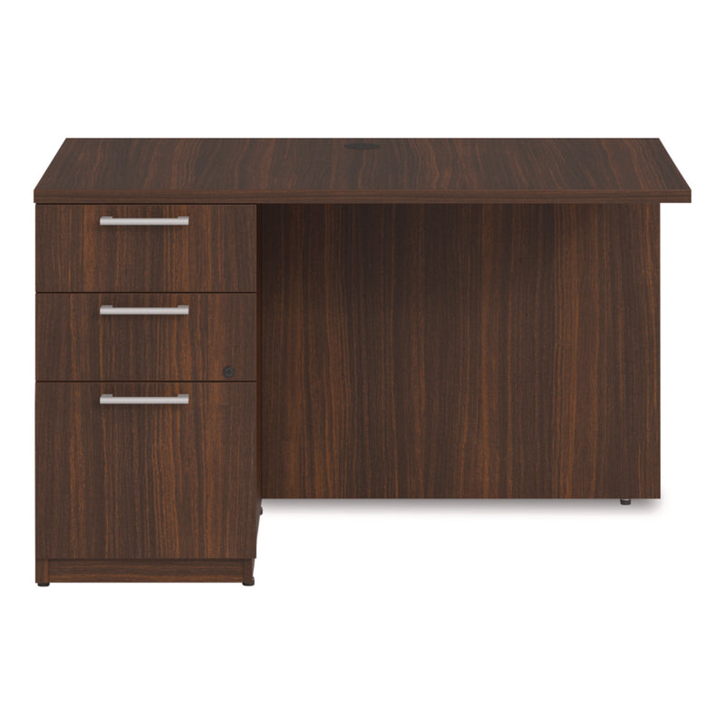 Alera® Seville Series Desk Return with Pedestal, Left, 48" x 24" x 29", Mahogany (ALESVRLP4824MY) Each