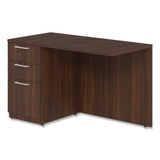Alera® Seville Series Desk Return with Pedestal, Left, 48" x 24" x 29", Mahogany (ALESVRLP4824MY) Each