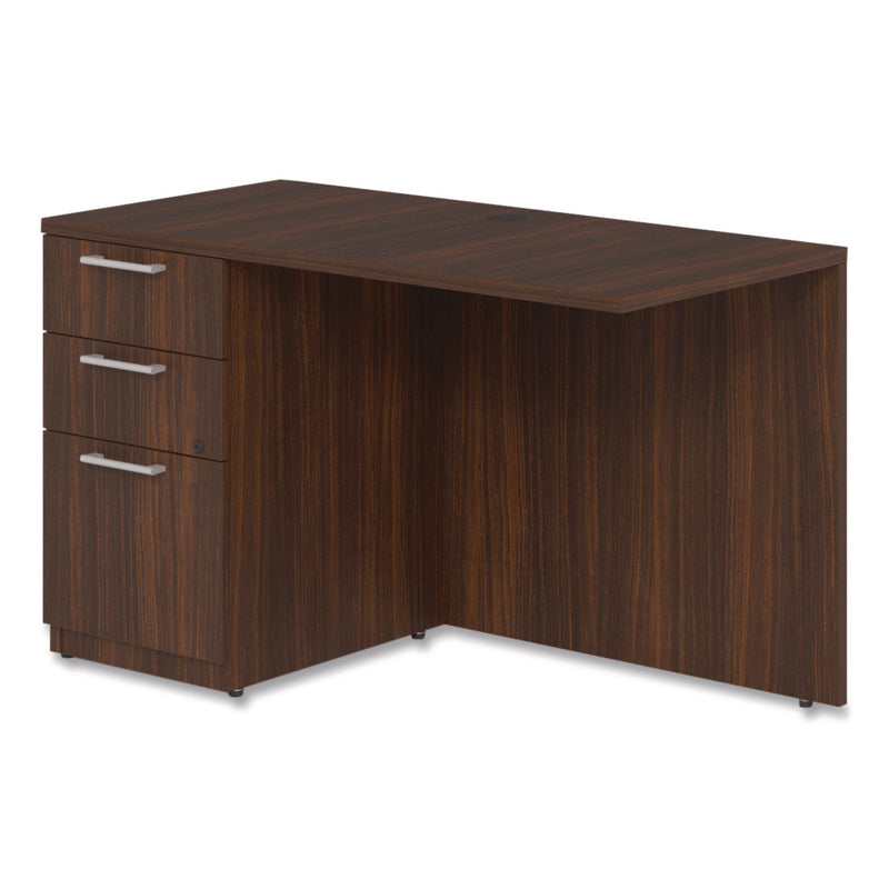 Alera® Seville Series Desk Return with Pedestal, Left, 48" x 24" x 29", Mahogany (ALESVRLP4824MY) Each