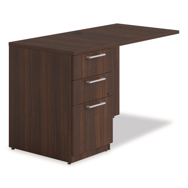 Alera® Seville Series Desk Return with Pedestal, Left, 48" x 24" x 29", Mahogany (ALESVRLP4824MY) Each