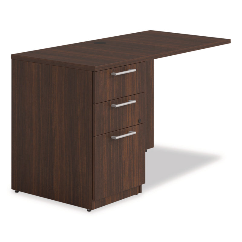 Alera® Seville Series Desk Return with Pedestal, Left, 48" x 24" x 29", Mahogany (ALESVRLP4824MY) Each