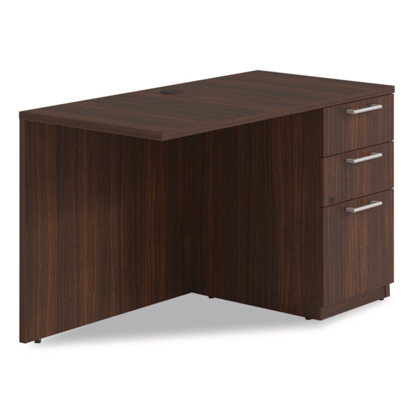 Alera® Seville Desk Return with Pedestal, Right, 48" x 24" x 29", Mahogany (ALESVRRP4824MY) Each