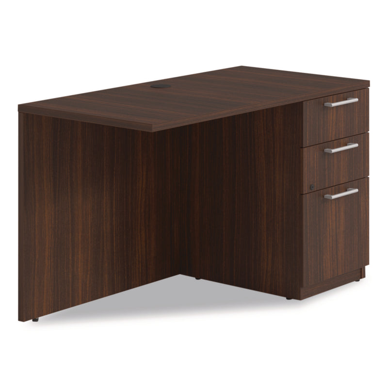 Alera® Seville Desk Return with Pedestal, Right, 48" x 24" x 29", Mahogany (ALESVRRP4824MY) Each