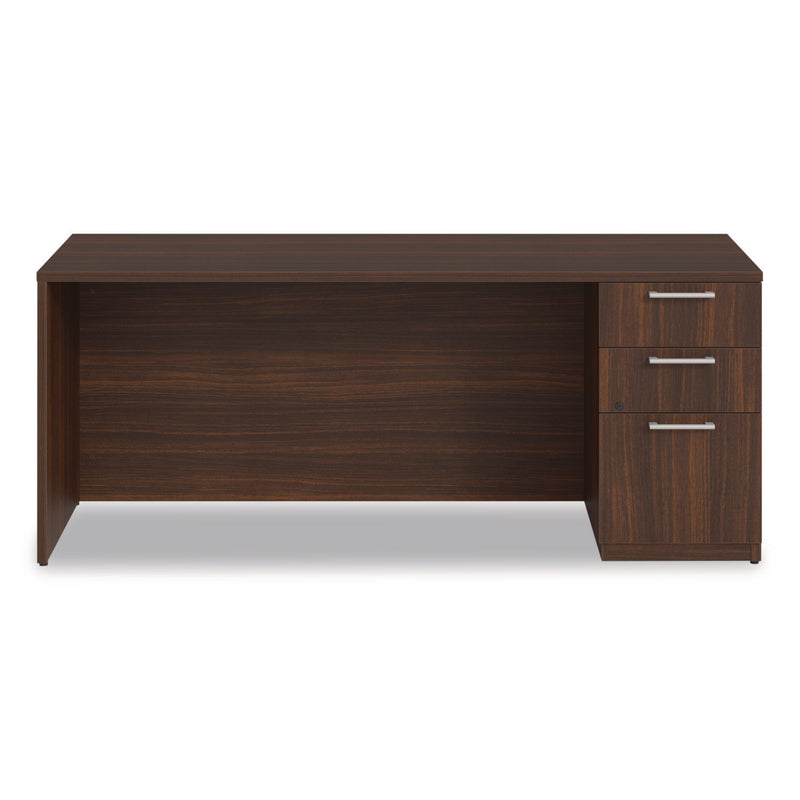 Alera Seville Series Credenza with Pedestal, Right Pedestal, 72w x 24d x 29h, Mahogany (ALESVRSPC7224MY) Each