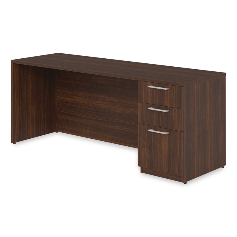 Alera Seville Series Credenza with Pedestal, Right Pedestal, 72w x 24d x 29h, Mahogany (ALESVRSPC7224MY) Each