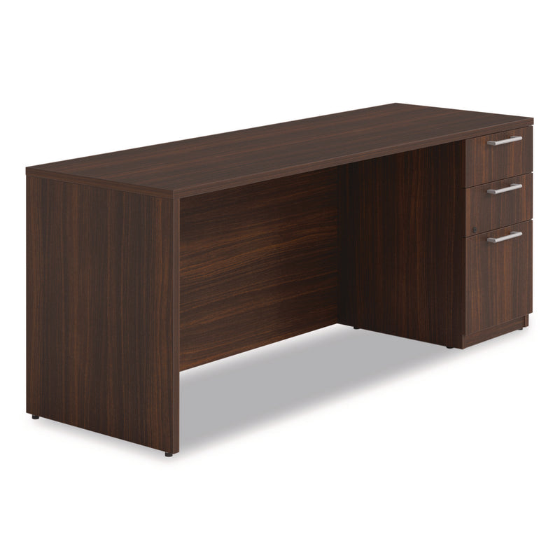 Alera Seville Series Credenza with Pedestal, Right Pedestal, 72w x 24d x 29h, Mahogany (ALESVRSPC7224MY) Each