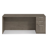 Alera Seville Series Credenza with Pedestal, Right Pedestal, 72w x 24d x 29h, Walnut (ALESVRSPC7224WA) Each