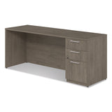 Alera Seville Series Credenza with Pedestal, Right Pedestal, 72w x 24d x 29h, Walnut (ALESVRSPC7224WA) Each