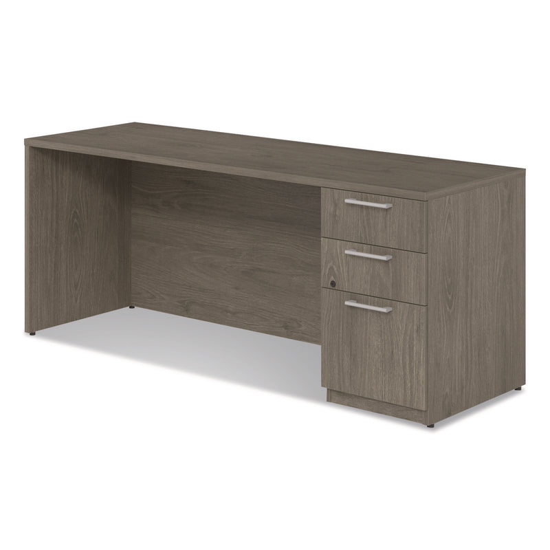 Alera Seville Series Credenza with Pedestal, Right Pedestal, 72w x 24d x 29h, Walnut (ALESVRSPC7224WA) Each