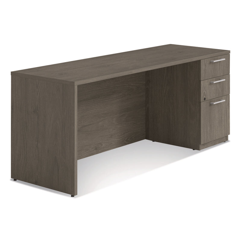 Alera Seville Series Credenza with Pedestal, Right Pedestal, 72w x 24d x 29h, Walnut (ALESVRSPC7224WA) Each