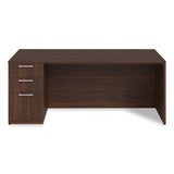 Alera Seville Series Single Pedestal Desk, Left Pedestal, 72" x 36" x 29", Mahogany (ALESVSPL7236MY) Each