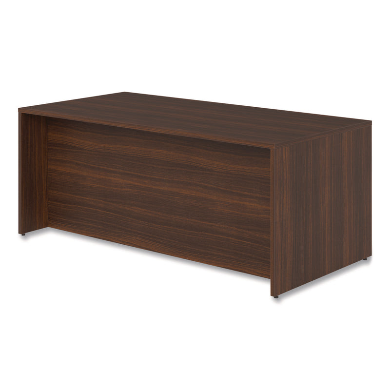 Alera Seville Series Single Pedestal Desk, Left Pedestal, 72" x 36" x 29", Mahogany (ALESVSPL7236MY) Each