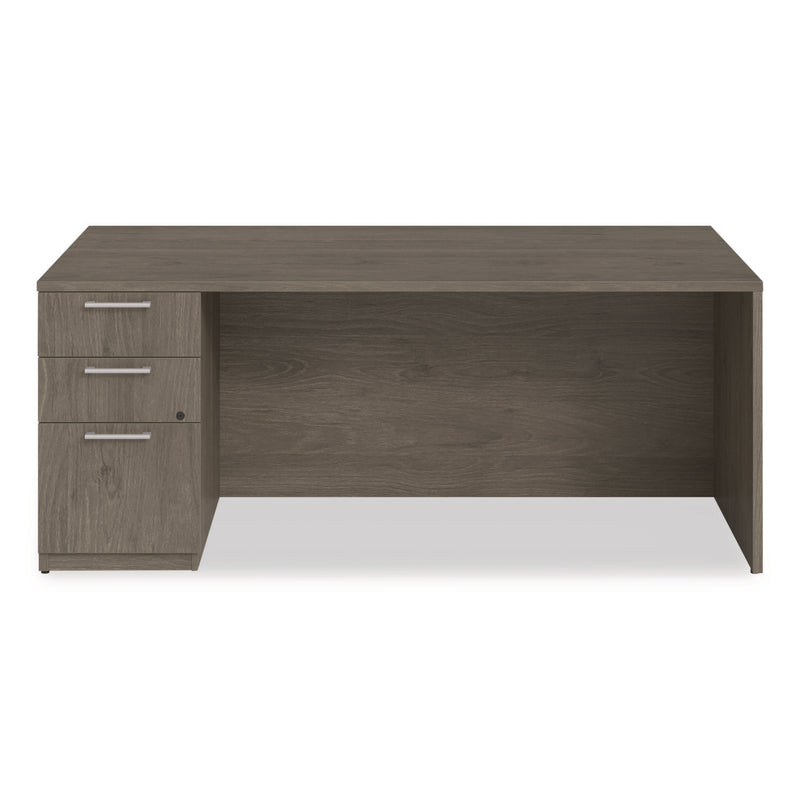 Alera Seville Series Single Pedestal Desk, Left Pedestal, 72" x 36" x 29", Walnut (ALESVSPL7236WA) Each