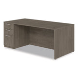 Alera Seville Series Single Pedestal Desk, Left Pedestal, 72" x 36" x 29", Walnut (ALESVSPL7236WA) Each