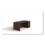 Alera Seville Series Single Pedestal Desk, Right Pedestal, 72" x 36" x 29", Mahogany (ALESVSPR7236MY) Each