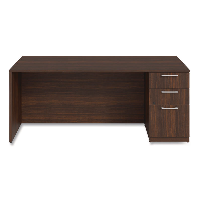 Alera Seville Series Single Pedestal Desk, Right Pedestal, 72" x 36" x 29", Mahogany (ALESVSPR7236MY) Each