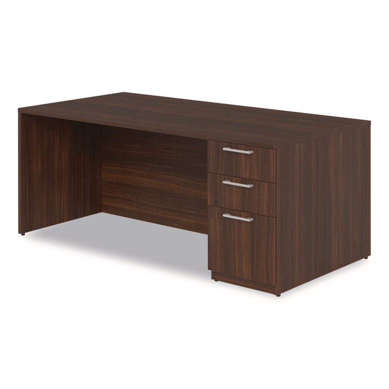 Alera Seville Series Single Pedestal Desk, Right Pedestal, 72" x 36" x 29", Mahogany (ALESVSPR7236MY) Each