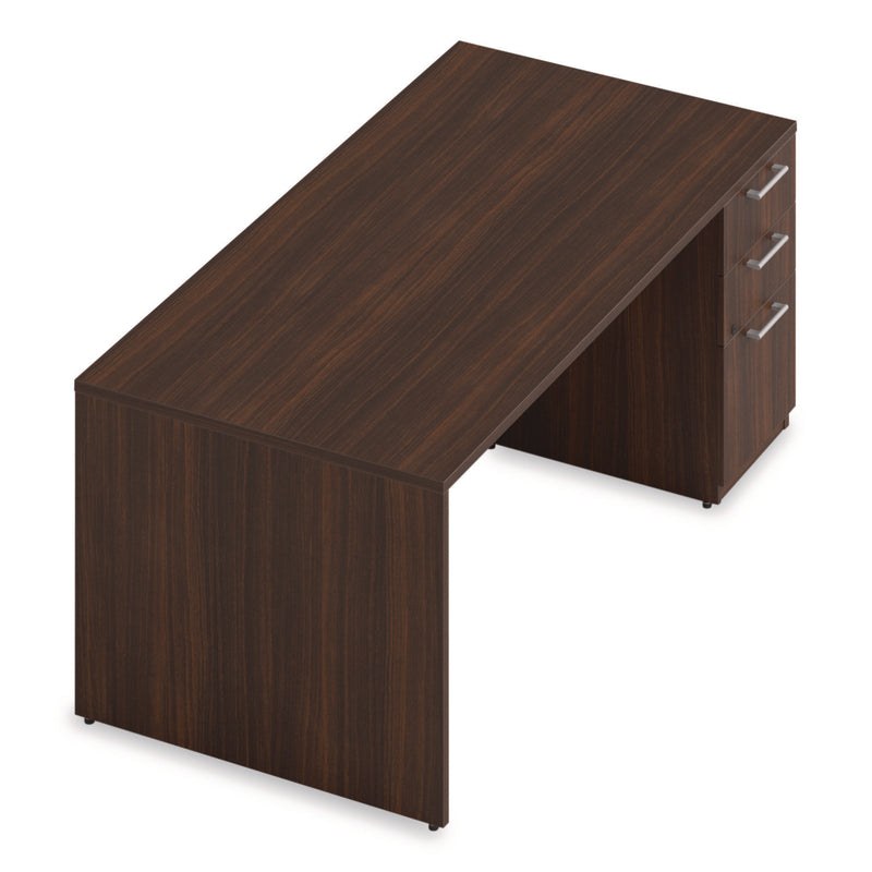 Alera Seville Series Single Pedestal Desk, Right Pedestal, 72" x 36" x 29", Mahogany (ALESVSPR7236MY) Each