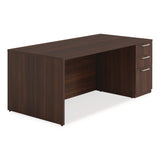 Alera Seville Series Single Pedestal Desk, Right Pedestal, 72" x 36" x 29", Mahogany (ALESVSPR7236MY) Each