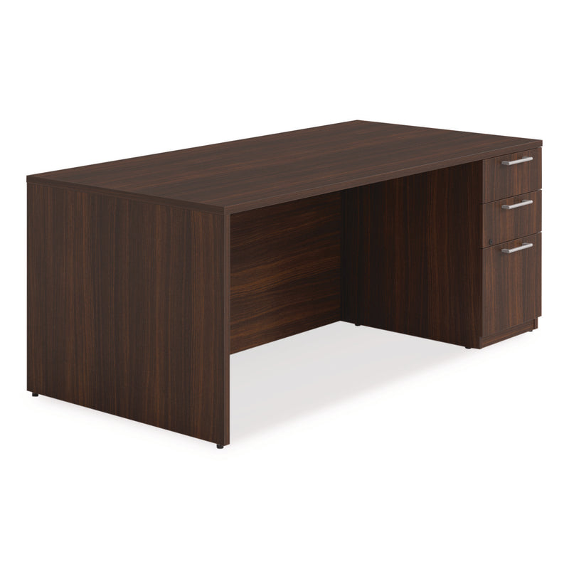 Alera Seville Series Single Pedestal Desk, Right Pedestal, 72" x 36" x 29", Mahogany (ALESVSPR7236MY) Each