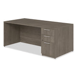 Alera Seville Series Single Pedestal Desk, Right Pedestal, 72" x 36" x 29", Walnut (ALESVSPR7236WA) Each