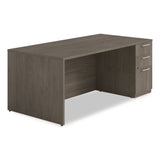 Alera Seville Series Single Pedestal Desk, Right Pedestal, 72" x 36" x 29", Walnut (ALESVSPR7236WA) Each