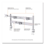 Tripp Lite by Eaton Slat Rail with Posts for Slat Wall System for 32" TVs, 8.1w x 5.7d x 5.51h, Silver, Supports 33 lb (TRPDMSWKITTAA) Each