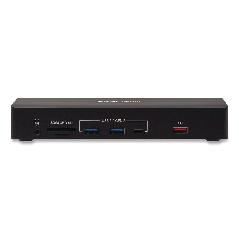 Tripp Lite by Eaton Triple Display USB-C Dock, Displayport/HDMI/RJ45/USB/VGA, Black (TRPU442ABDOCK9) Each