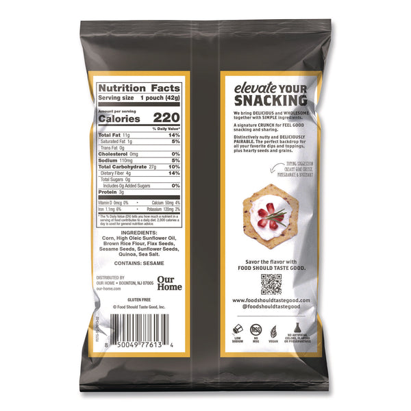 Food Should Taste Good™ Tortilla Chips, Multigrain with Sea Salt, 1.5 oz, 24/Carton (AVT77613) Case of 24