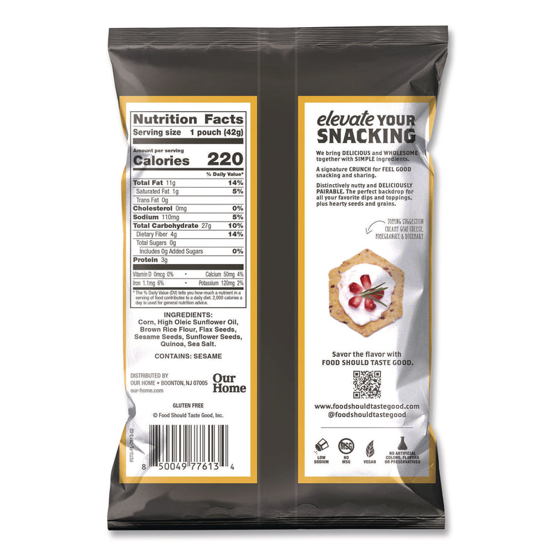 Food Should Taste Good™ Tortilla Chips, Multigrain with Sea Salt, 1.5 oz, 24/Carton (AVT77613) Case of 24