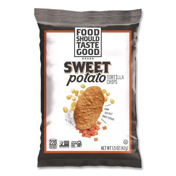 Food Should Taste Good™ Tortilla Chips, Sweet Potato with Sea Salt, 1.5 oz, 24/Carton (AVT77612) Case of 24