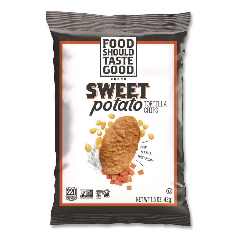 Food Should Taste Good™ Tortilla Chips, Sweet Potato with Sea Salt, 1.5 oz, 24/Carton (AVT77612) Case of 24