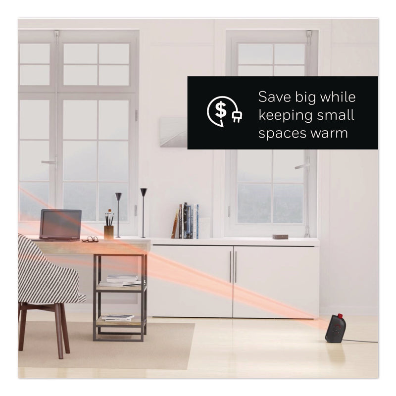 Honeywell UberHeat 5 Ceramic Heater, 4.5 x 4.5 x 8.86, Black (HWLHCE210B) Each
