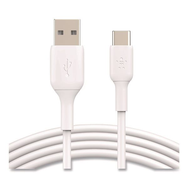 Belkin® BOOST CHARGE USB-C to USB-A Cable, 3.3 ft, White, 2/Pack (BLKCAB001BT1MWH) Each