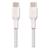 Belkin® BOOST CHARGE Braided USB-C to USB-C Cable, 3.3 ft, White (BLKCAB004BT1MWH) Each