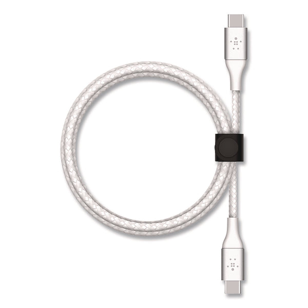 Belkin® BOOST CHARGE Braided USB-C to USB-C Cable, 6.6 ft, White (BLKCAB004BT2MWH) Each