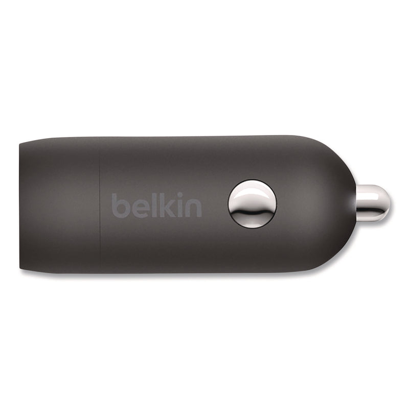 Belkin® BOOST CHARGE USB-PD Car Charger + Lightning to USB-C Cable, 30 W, USB-C, Black (BLKCCA004BT1MBK) Each