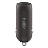 Belkin® BOOST CHARGE USB-PD Car Charger + Lightning to USB-C Cable, 30 W, USB-C, Black (BLKCCA004BT1MBK) Each