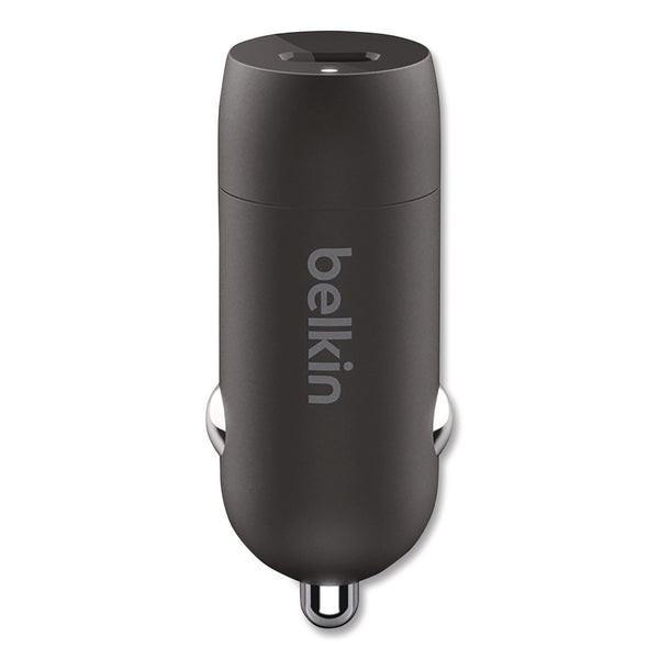 Belkin® BOOST CHARGE USB-PD Car Charger + Lightning to USB-C Cable, 30 W, USB-C, Black (BLKCCA004BT1MBK) Each