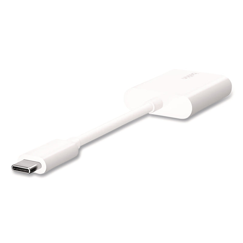 Belkin® RockStar USB-C Audio + Charge Adapter, White (BLKF7U081BTWH) Each