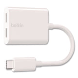 Belkin® RockStar USB-C Audio + Charge Adapter, White (BLKF7U081BTWH) Each