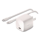 Belkin® BOOST CHARGE USB-C PD 3.0 PPS Wall Charger + USB-C to USB-C Cable, White (BLKWCA005DQ1MWH) Each