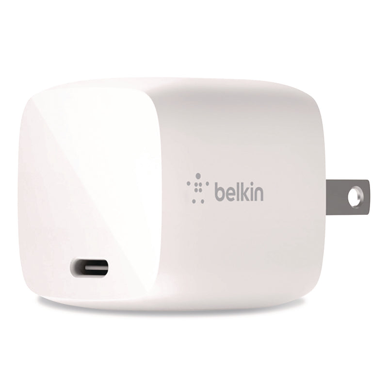 Belkin® BOOST CHARGE USB-C PD 3.0 PPS Wall Charger + USB-C to USB-C Cable, White (BLKWCA005DQ1MWH) Each