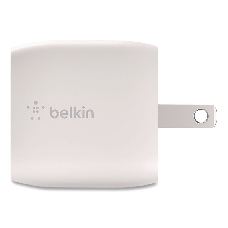 Belkin® BOOST CHARGE USB-C PD 3.0 PPS Wall Charger + USB-C to USB-C Cable, White (BLKWCA005DQ1MWH) Each