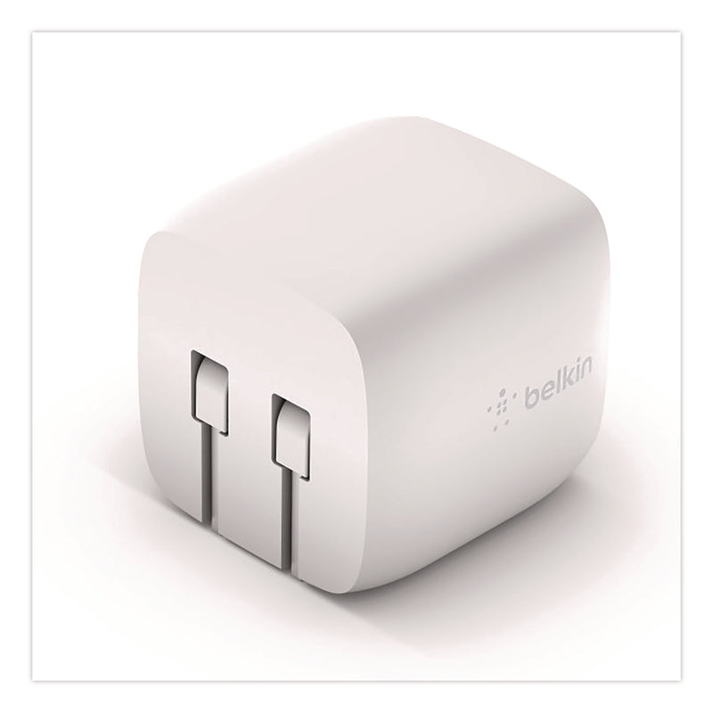 Belkin® BOOST CHARGE USB-C PD 3.0 PPS Wall Charger + USB-C to USB-C Cable, White (BLKWCA005DQ1MWH) Each