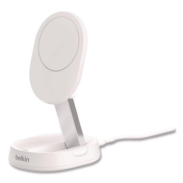Belkin® BOOST CHARGE Pro Convertible Magnetic Wireless Charging Stand, Qi2 Wireless Charging, 15 W, White (BLKWIA008TTWH) Each