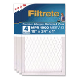 Filtrete™  Premium Allergen, Bacteria and Virus Filter, 18 x 24, 4/Carton (MMMUA214CA) Case of 4