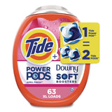 Tide® Power PODS Plus Downy Laundry Detergent, April Fresh Scent, 98 oz Tub, 63 Pods/Tub (PGC11807) Each